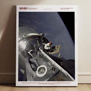 Apollo 9 NASA Poster: David Scott bei der Landerampe