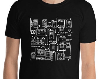 Electric Guitar Effect Pedals maze Unisex T-Shirt
