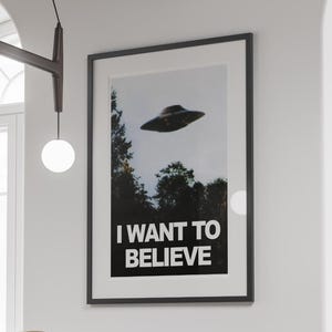 Póster "Quiero creer" de Expediente X Desde la oficina de Fox Mulder y Dana Scully