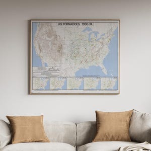 Carte des tornades aux États-Unis, catégorie F0 - F5 | Poster sur le climat de la NASA et du service météorologique