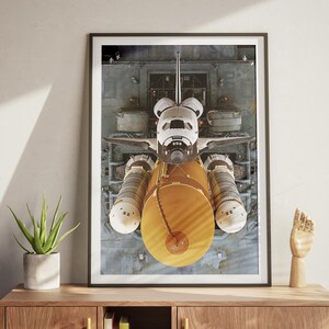 Affiche de la rampe de lancement de la navette spatiale Atlantis de la NASA | Déploiement de la mission STS-79 de la NASA | Poster d'art mural sur l'exploration de l'espace
