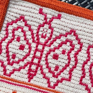Flutterby Butterfly Mosaic Crochet Patterns - charts only