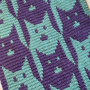 Pop-Art Cats Mosaic Crochet Patterns- charts only