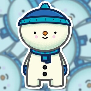 雪だるまキャラクターステッカー