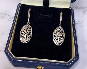 Vintage 925 Sterling Silver Filigree Earrings