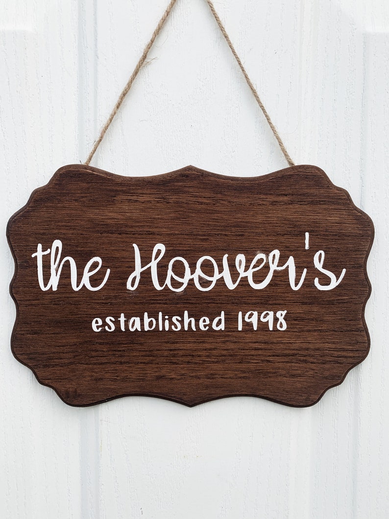 Last Name Door Hanger Personalized Door Sign Last Name Door Sign, Personalized Outdoor Home Hanger Personlized Wood Door Hanger