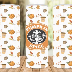 Starbucks Fall Tumbler, Fall tumbler, Pumpkin Spice Starbucks, pumpkin spice latte, fall leaves, latte