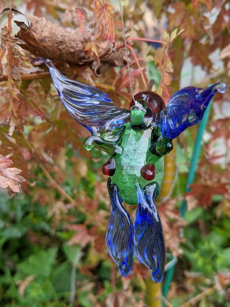 Cremation Glass Hummingbird Memorial Suncatcher Ashes Etsy
