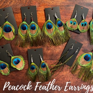 Peacock Feather Earrings