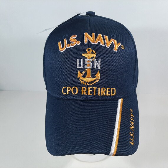 Retired Hat USN Ball Cap Embroidered 3D 