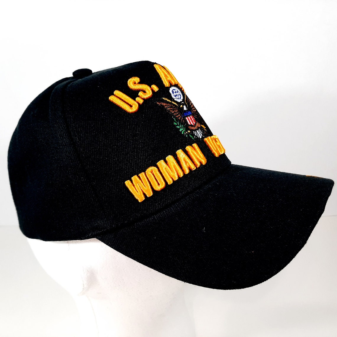US Army Woman Veteran Women's Baseball Cap Hat Navy Black Etsy