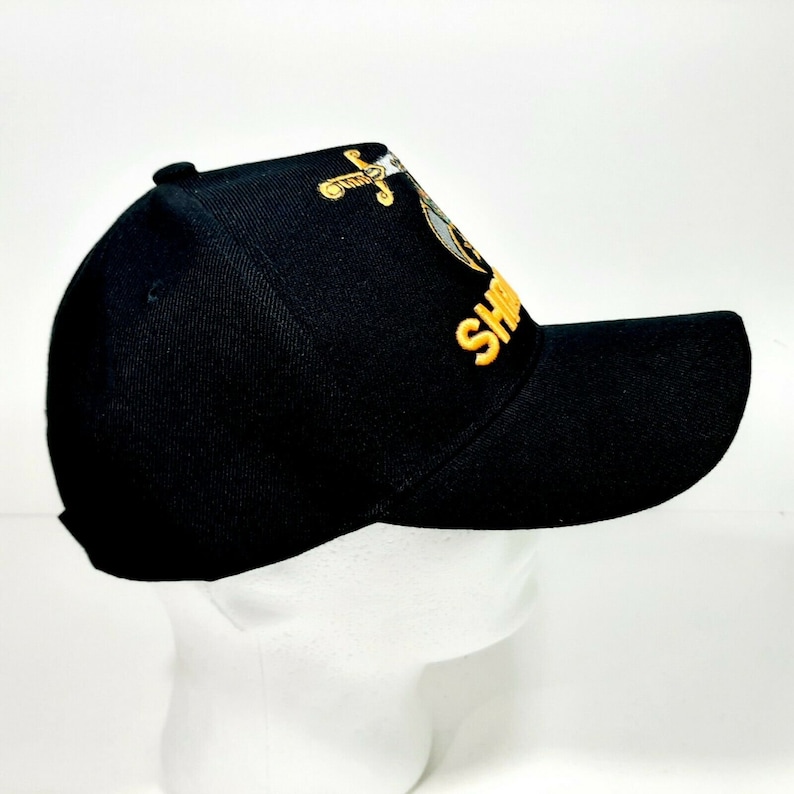 Shriner Men/'s Ball Cap Hat Black Embroidered Acrylic