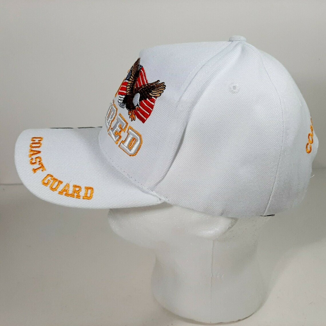 US Coast Guard Retired Men's Ball Cap White Embroidered Etsy