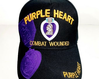 Purple Heart Combat Wounded Men's Cap 