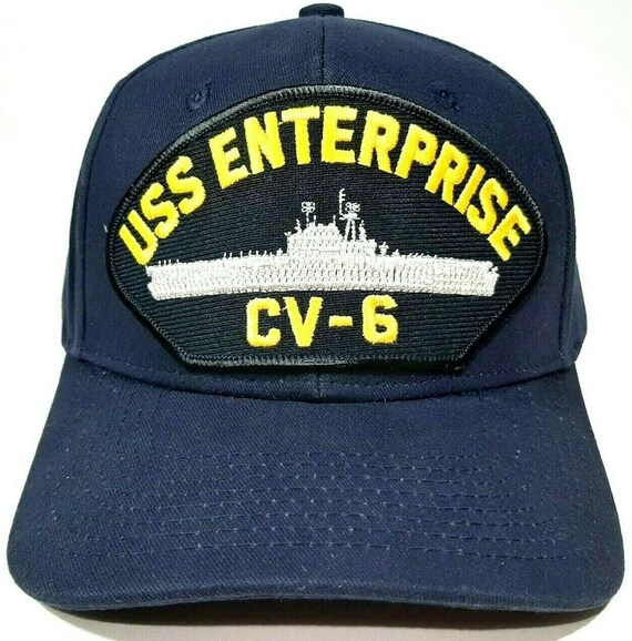 USS Enterprise CV-6 Men's Cap Hat Navy 