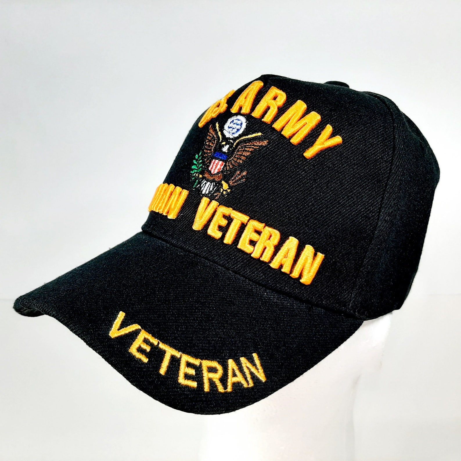 US Army Woman Veteran Women's Baseball Cap Hat Navy Black Etsy