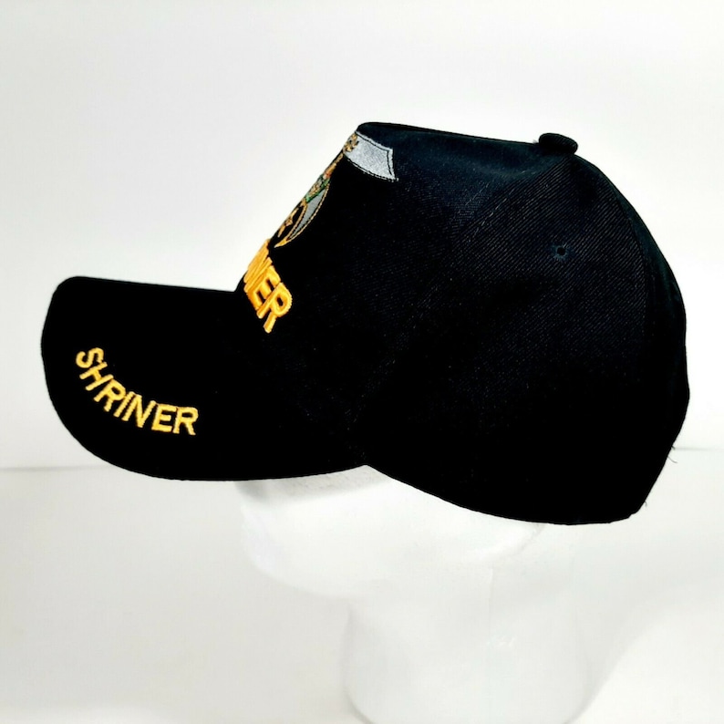Shriner Men/'s Ball Cap Hat Black Embroidered Acrylic