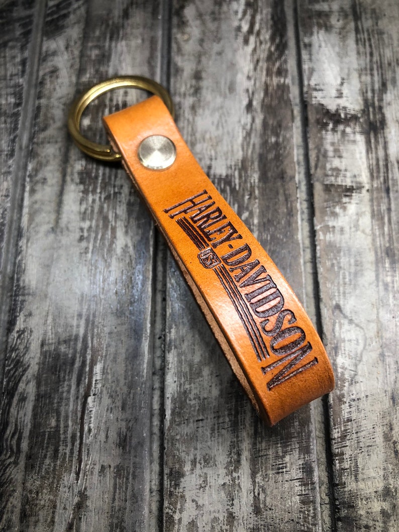 Key fob leather for Harley Davidson motorcycle key style 1 Etsy