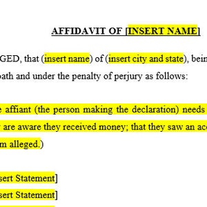 Affidavit - Get your sworn statement on the record!