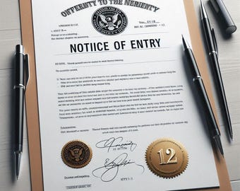 12-Hour Landlord Notice of Entry - Give notice in advance!