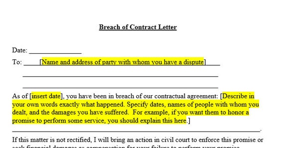 Breach Of Contract Letter Before Action from i.etsystatic.com