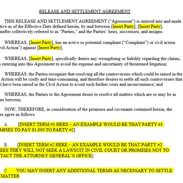 Settlement Agreement - Etsy