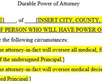 Durable Power of Attorney