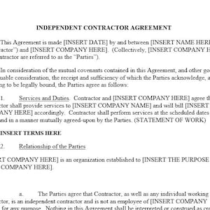 Independent Contractor Agreement
