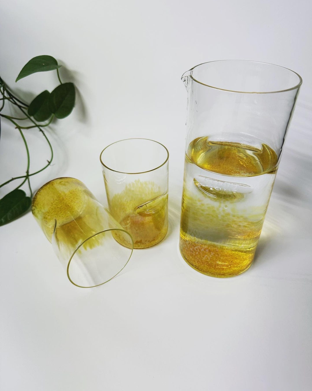 Gold Pitcher and Cup Set Etsy