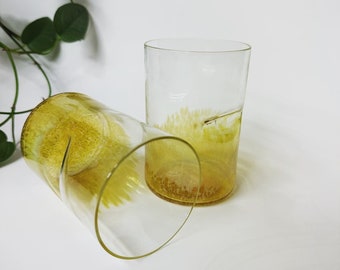 Thumbprint Gold Cocktail Glass - Set of 2