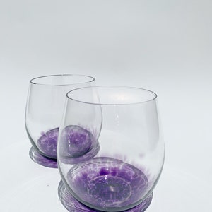 Purple Stemless Wine Glass