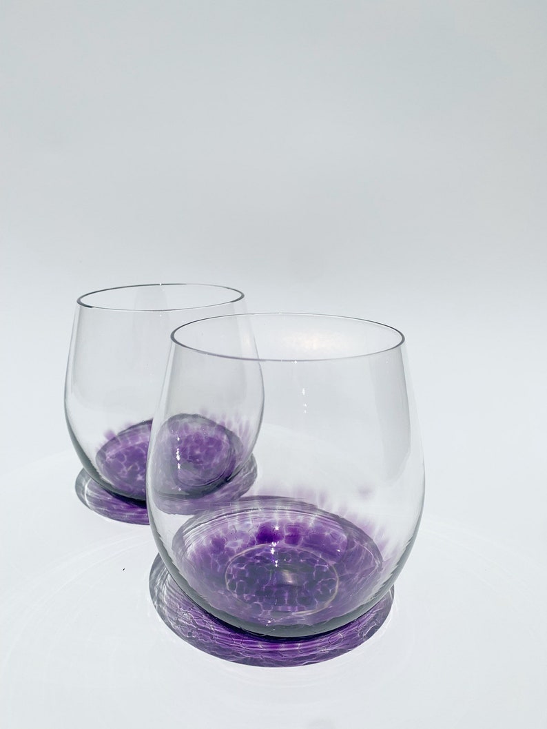 Purple Stemless Wine Glass image 1