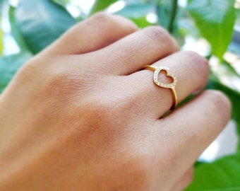 24k gold Love ring
