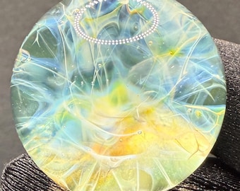 Handmade Marble with Silver Chaos Fume 1.19 Inch
