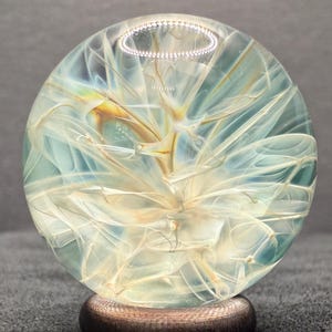 Silver Chaos Fume Borosilicate Marble 1.25 Inch || Lampwork Handmade Glass Marble