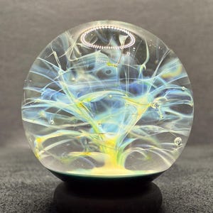 Handmade Marble with Silver Chaos Fume 1.19 Inch