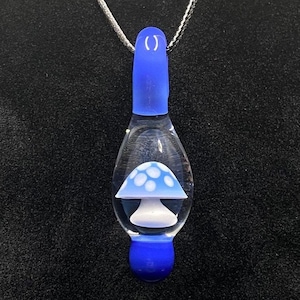 Handmade Glass Mushroom Pendant