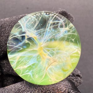 1.11 Handmade Glass Marble with Chaos Silver Fume || Heady Glass Art for Collectors includes Free Wooden Display Stand