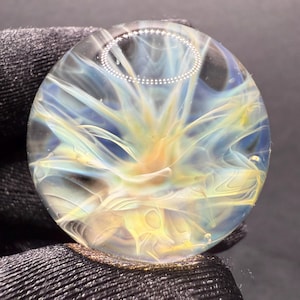 Silver Chaos Fume Borosilicate Marble 1.16 Inch || Lampwork Handmade Glass Marble