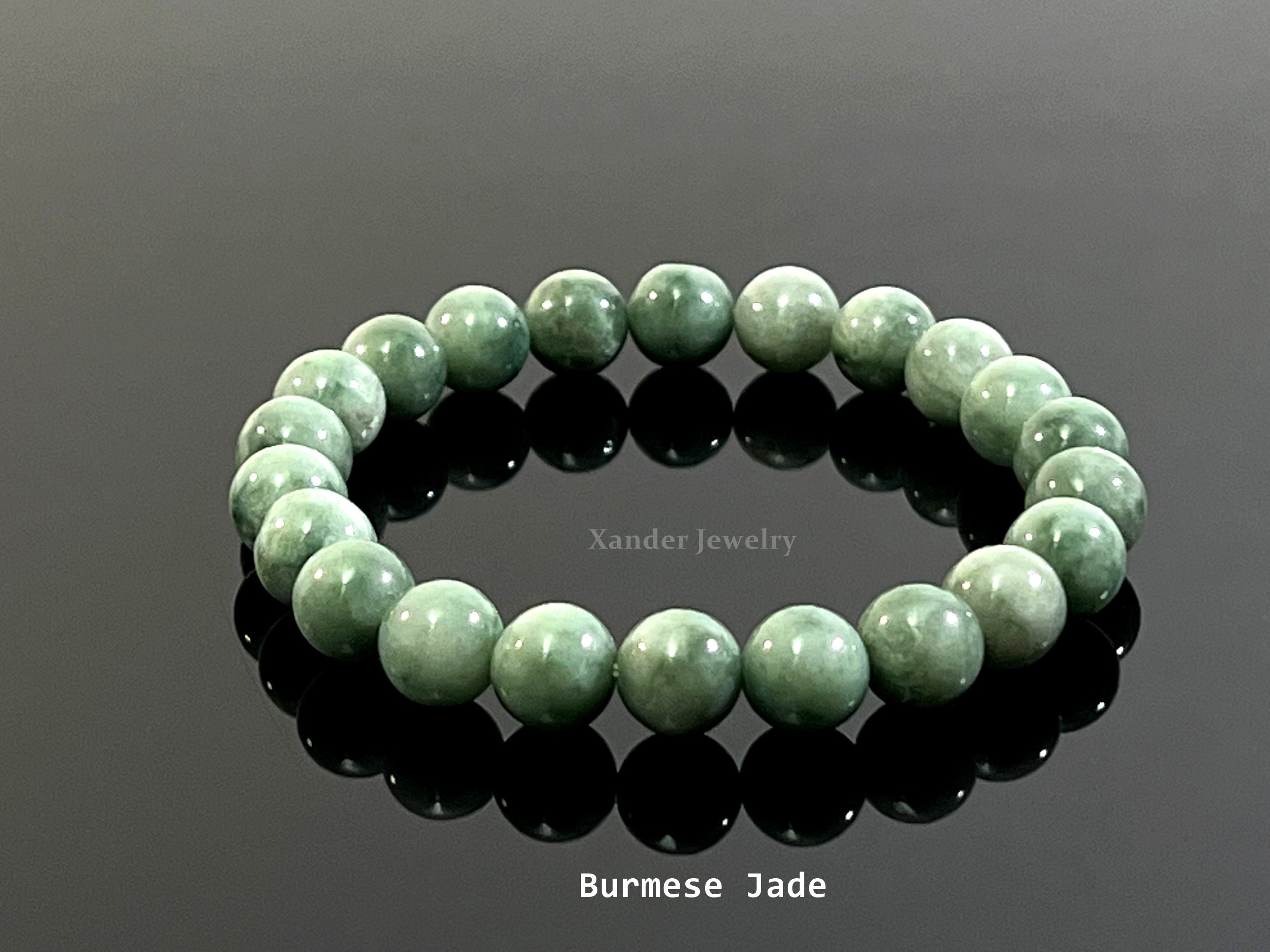 Burmese Jade Bracelet Green Apple Dark Green Blackish Barrel Shape Carved  Cloud | eBay