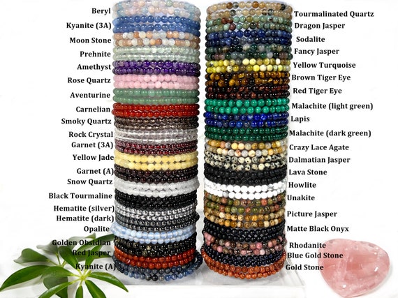 STONE BEAD BRACELET 4 MM CHOCOLATE BROWN STONE BEAD BRACELET 4 MM CHOCOLATE BROWN