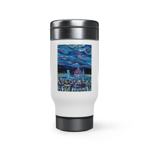 Stainless Steel Travel Mug with Handle, 14oz