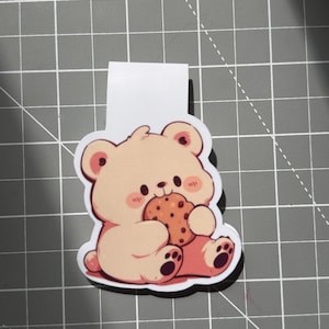 Cookie Bear – Kawaii Magnetic Bookmark