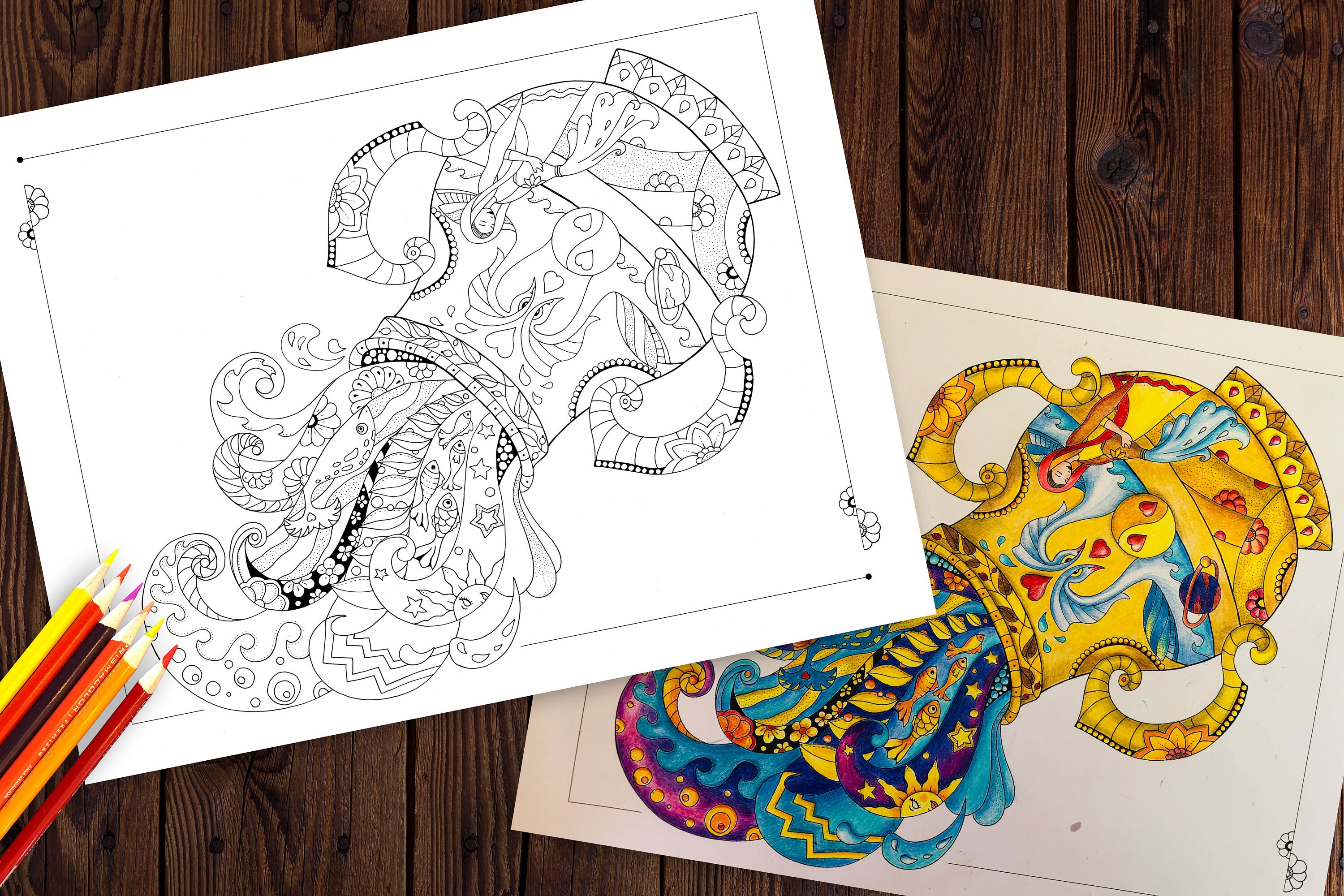 Aquarius Coloring Page - Etsy