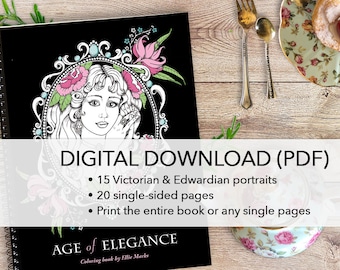 Age of Elegance Coloring Book - Print At Home