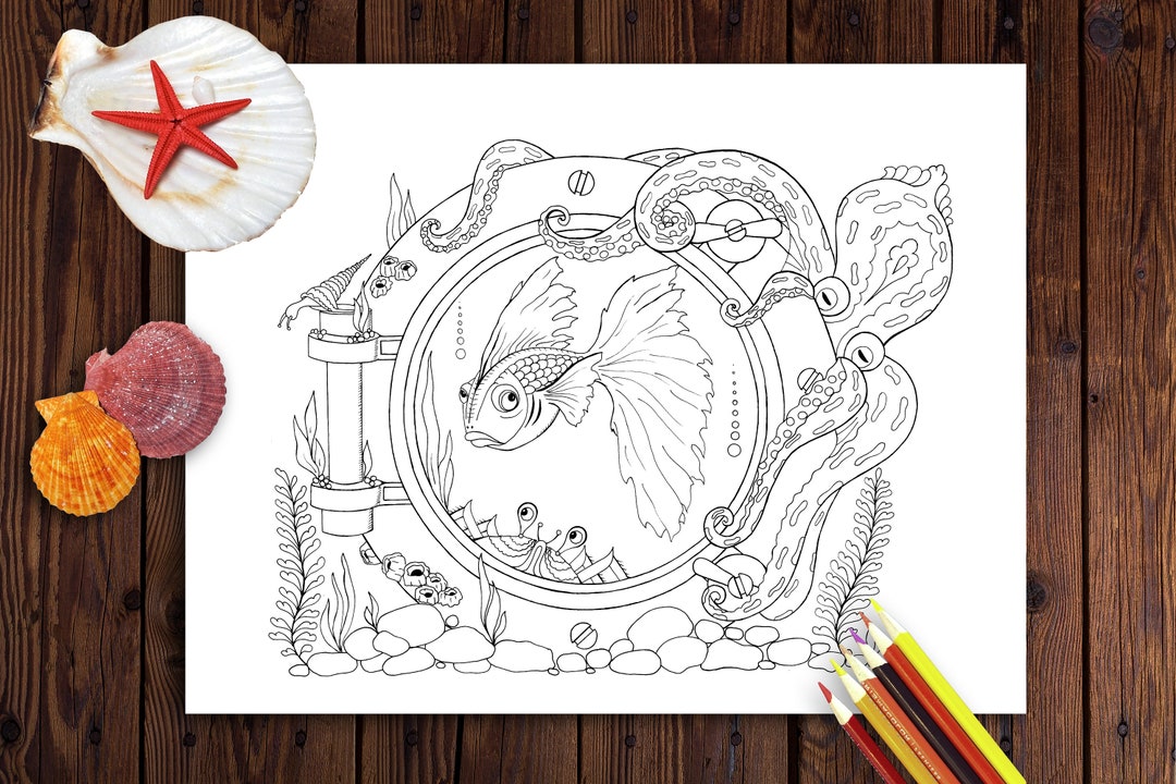 Under the Sea Coloring Page - Etsy
