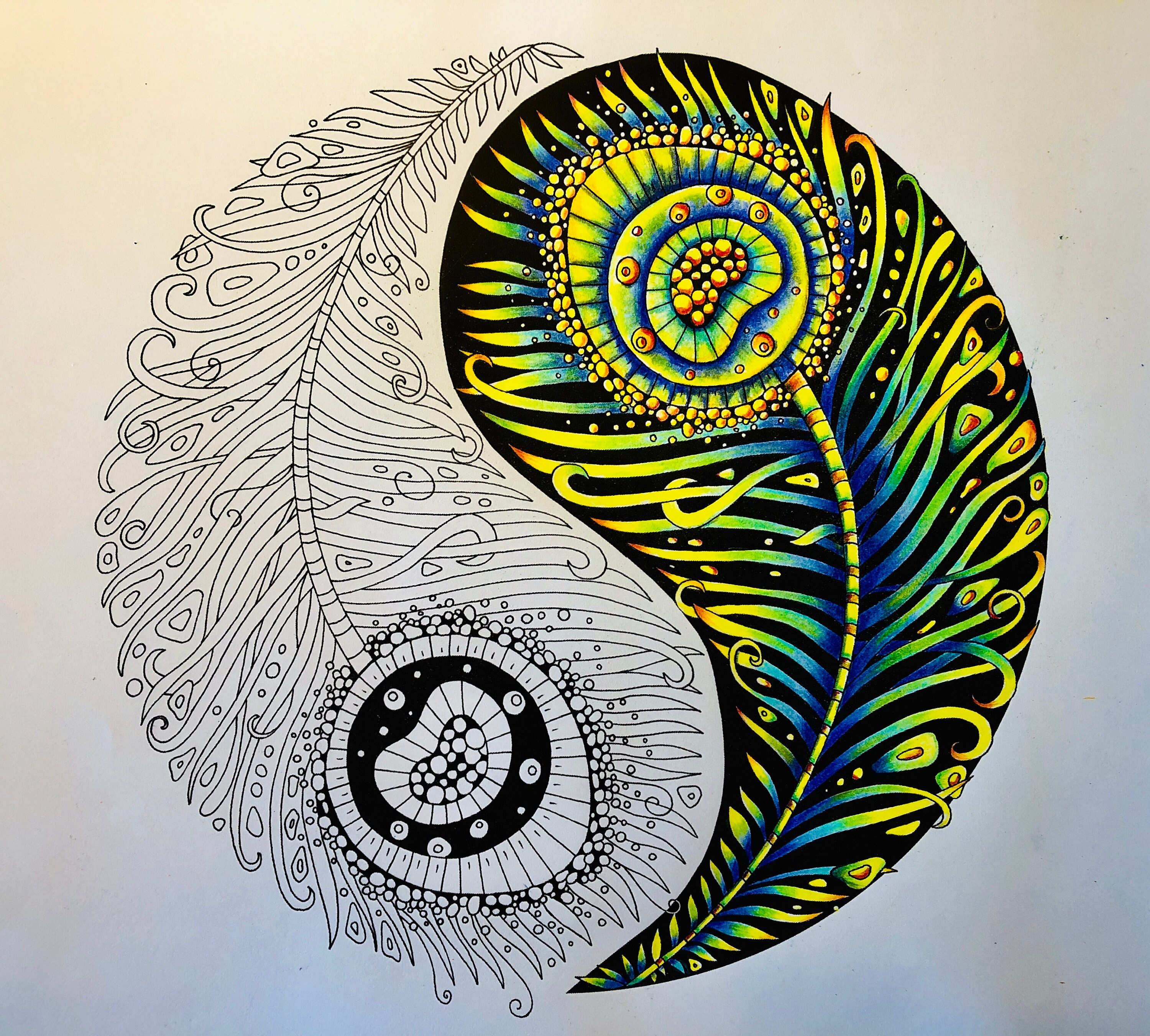 Yin and Yang Coloring Page | Etsy