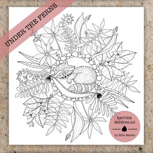 Eingekreist in der Natur — Handgezeichnetes botanisches Malbuch für Erwachsene, printable PDF Instant Download Bild 13