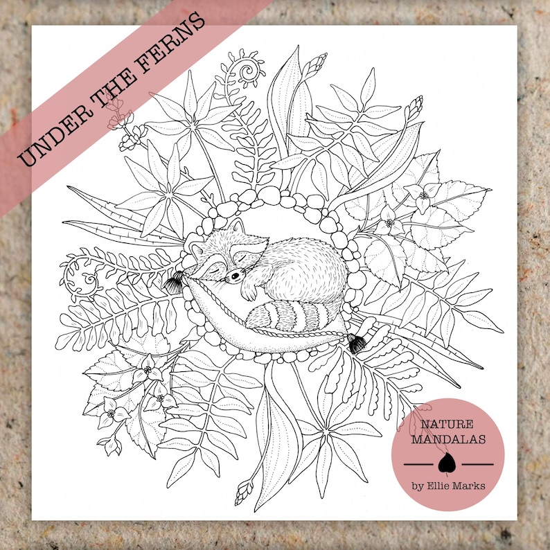 Eingekreist in der Natur — Handgezeichnetes botanisches Malbuch für Erwachsene, printable PDF Instant Download Bild 13