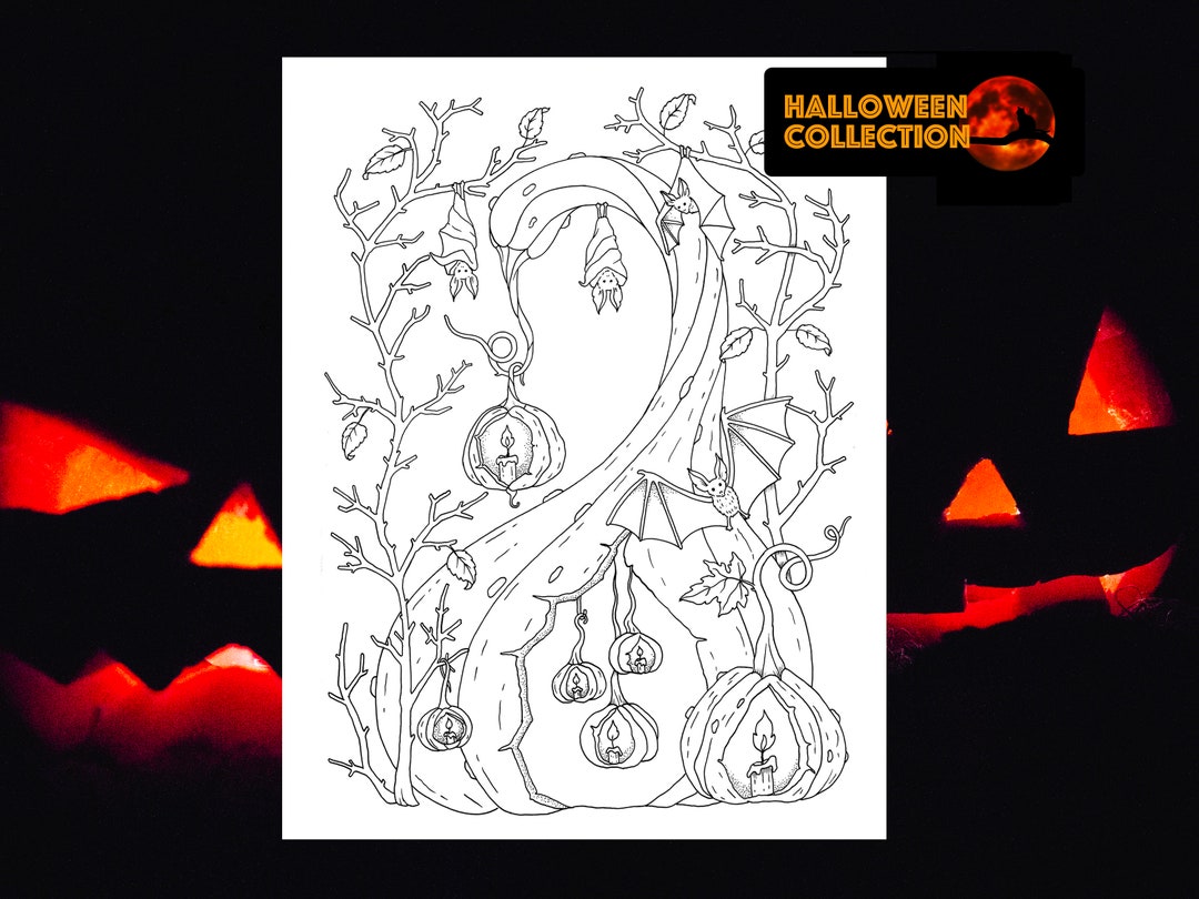 Halloween: Bats and Pumpkins - Printable PDF - Etsy